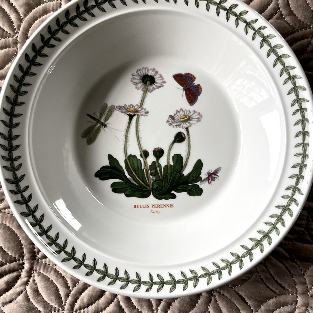 Portmeirion Botanic Garden set/6 large, flat, rimmed salad, soup, pasta bowls❣️ - Picture 6 of 9